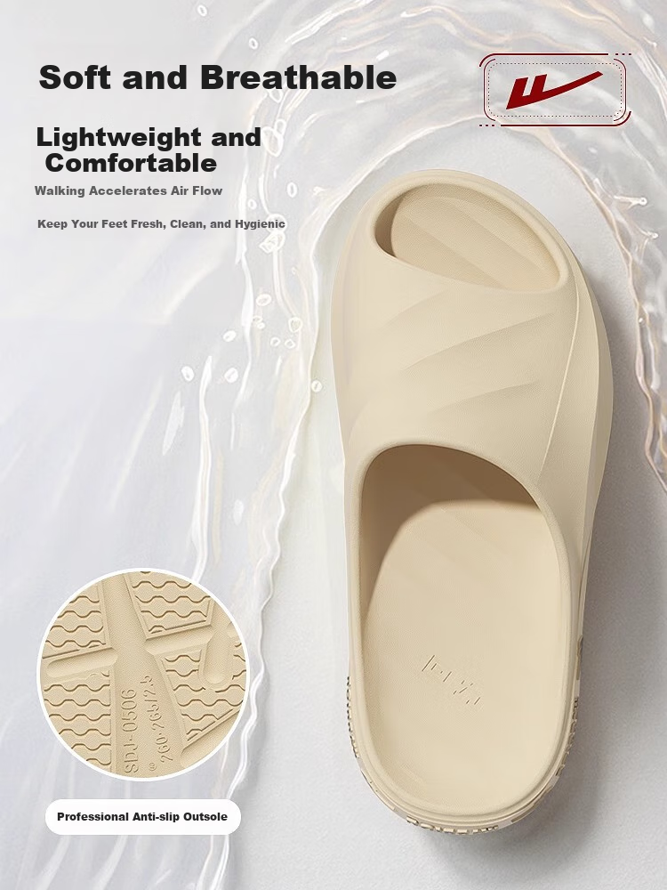 Шлепанцы Huili Sports для мужчин, нескользящие домашние сандалии из EVA, пляжная обувь для улицы, черные, размер 42-43