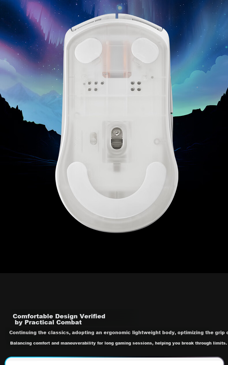 Беспроводная игровая мышь SteelSeries Rival 3 WL Gen 2 Ice White, двойной режим Bluetooth 2.4G, для FPS/Valorant/Battlefield