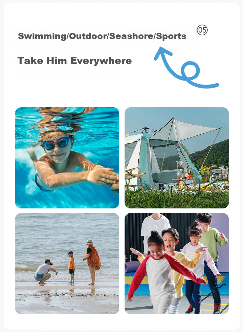 Рюкзак для плавания WATERTIME, водонепроницаемый, с раздельным хранением мокрого и сухого, детский, для пляжа, с дизайном русалки