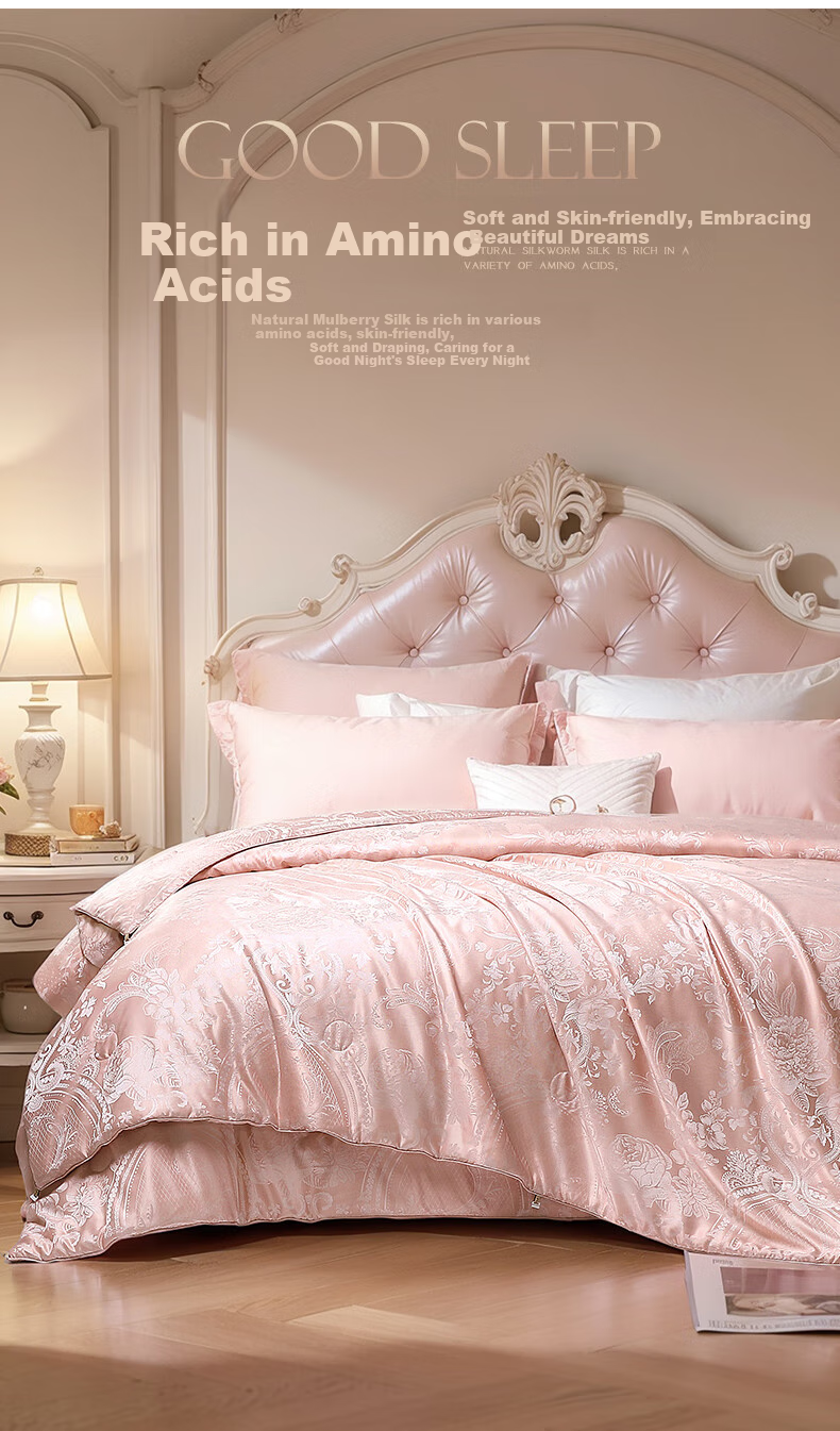 Одеяло FUANNA Home Textiles, 100% натуральный шелк, размер Double, 7.8 Цзинь (3.9 кг), 203*229см, "Свадебная радость"