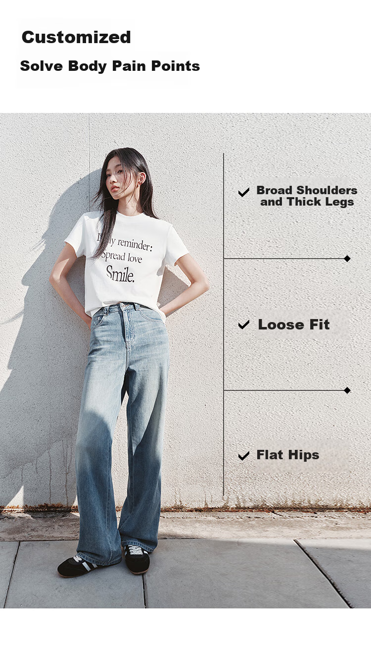 Женские джинсы Semir, летние, модные, укорачивающие ноги, широкие, голубые, размер XS