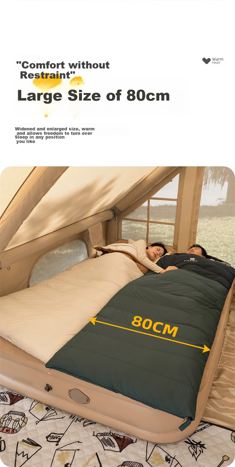 Спальный мешок CAMEL Outdoor Camping Envelope, утепленный, для зимы, портативный, для путешествий, 173CL05103, бежевый