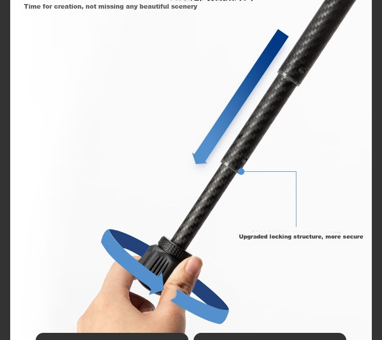 Штатив Fotopro Air Three Mini, портативный, из углеродного волокна, с зажимом для телефона