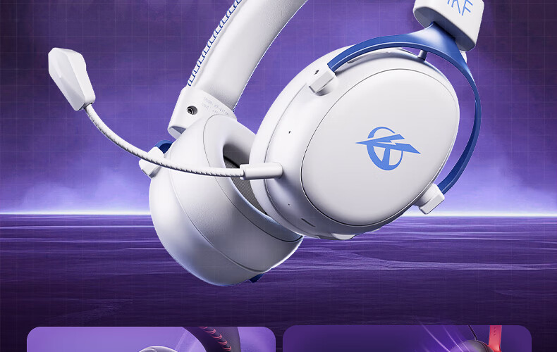 Игровые наушники iKF V11 Max, беспроводные, с микрофоном, 7.1 объемный звук, Bluetooth, черный и красный