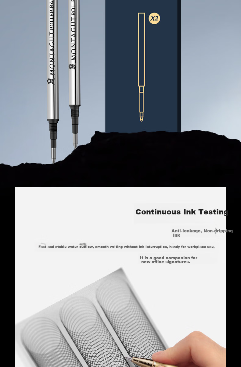 MONTAGUT Pandora Series Ballpoint Pen, Ice Gray Pink, 0.5mm