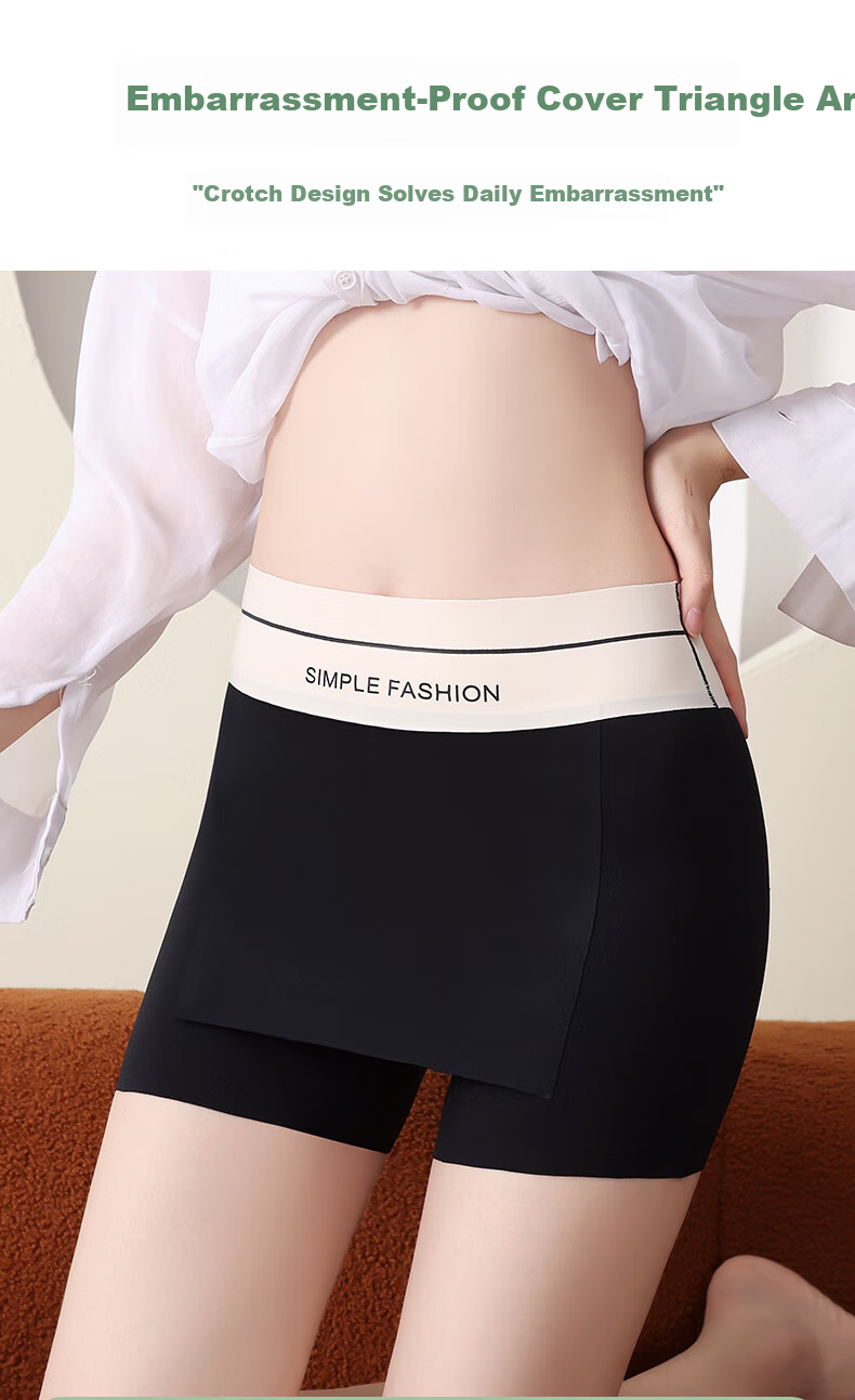 Женские шорты-трусы LangSha, антиэкспозиция, тонкий бесшовный ледяной шелк, треугольная зона двойного покрытия, базовый слой без скатывания, нижнее белье
