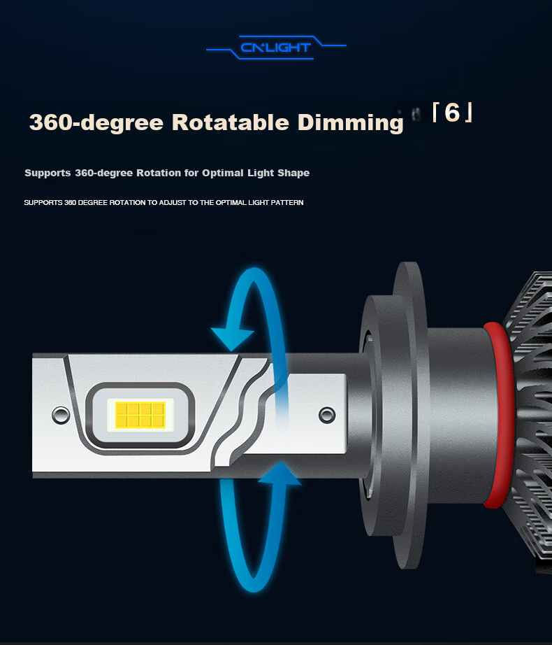 Автомобильные светодиодные фары Cnlight X3, 70W, 6000K, HB3/9005, супер яркие, комплект из 2 шт.