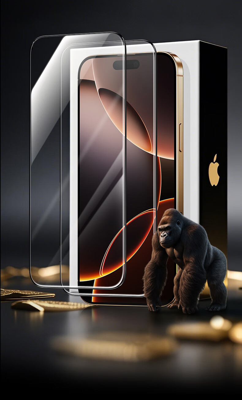 Защитное стекло ESR для iPhone 16 Pro, сертифицированное Corning, противоударное, антиотпечатки, HD Clear