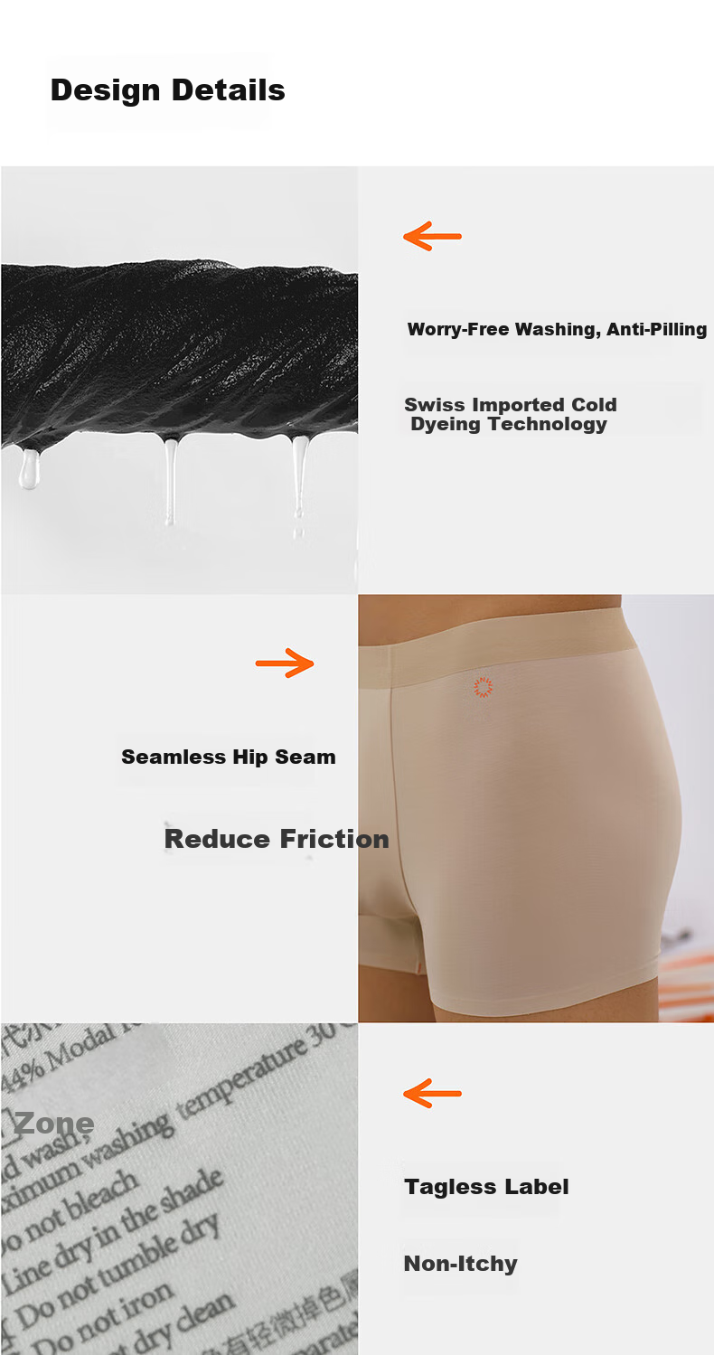 Мужские боксеры NEIWAI Orange Label, 3 шт., модал, бесшовные, дышащие, антибактериальные, размер M, цвет Obsidian Purple/Medium Gray/Brown Beige