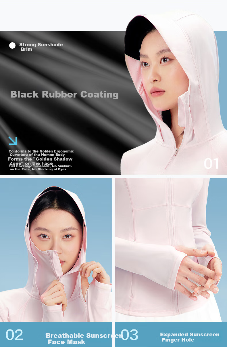 Женская куртка Meilicheng Ice Shield Slim Waist, защита от солнца, белая, размер XS
