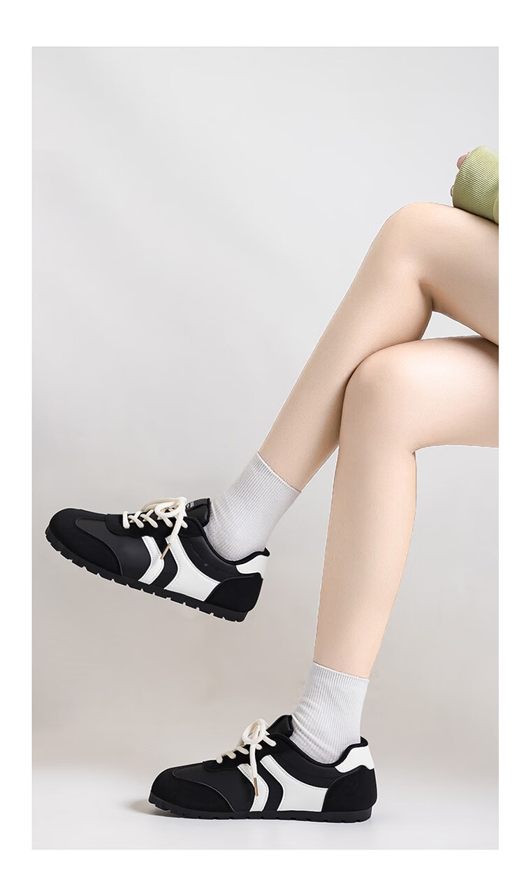 Кроссовки HUANQIU, женские, черные, модель 2025 Autumn Popular Niche Original Casual Shoes, Versatile, размер 38