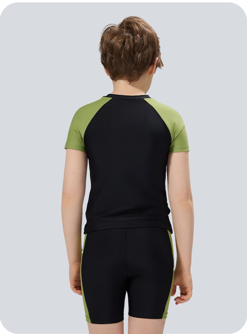 Детский купальный костюм MIZUNO для мальчиков, комплект из двух предметов, шорты до колена, быстросохнущий, защита от солнца, для серфинга и горячих источников, C408, черный, размер 150