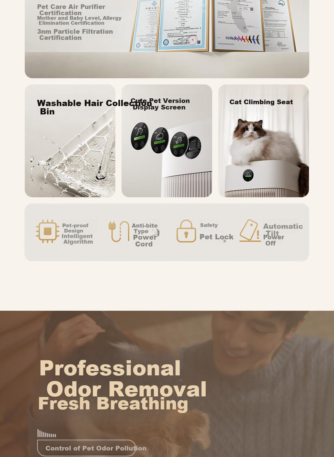 Очиститель воздуха Xiaomi Mijia Pet Air Purifier для удаления шерсти, запахов и аллергенов