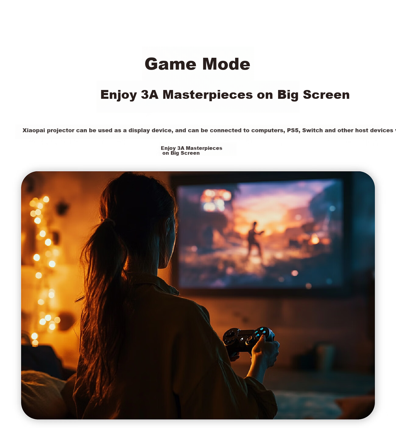 Портативный проектор Xiaopai Q5Pro, True 1080P HD Smart Portable Home Theater