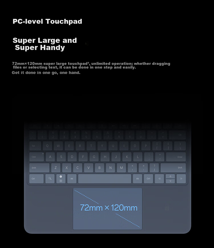 Клавиатура Yijia Tablet 2 Pro Smart Touch Keyboard, синяя