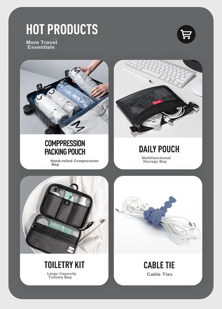Pack All Сумка-органайзер для кабелей, пауэрбанка, жесткого диска и наушников, защитный чехол для цифровых аксессуаров, серая