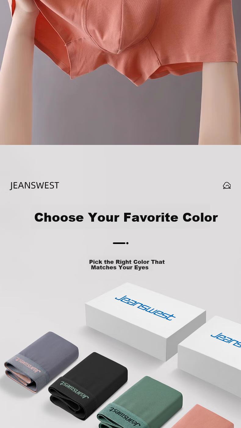 Мужские боксеры JEANSWEST, 4 шт. в упаковке, из чистого хлопка, большого размера, дышащие, свободные, молодежные