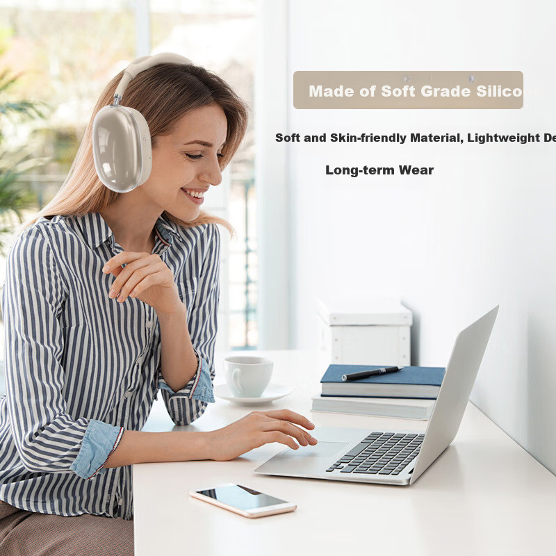 Защитный чехол Qiyè для Apple AirPods Max, комплект из 4 предметов, цвет "Звездный свет"