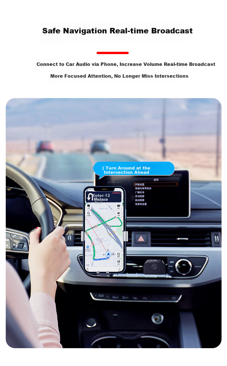 BIAZE USB Bluetooth Adapter 5.4 Audio Receiver/transmitter Two-In for Mobile to AUX Car Speakers/sound Systems Amplifiers, Calls/music navigatio