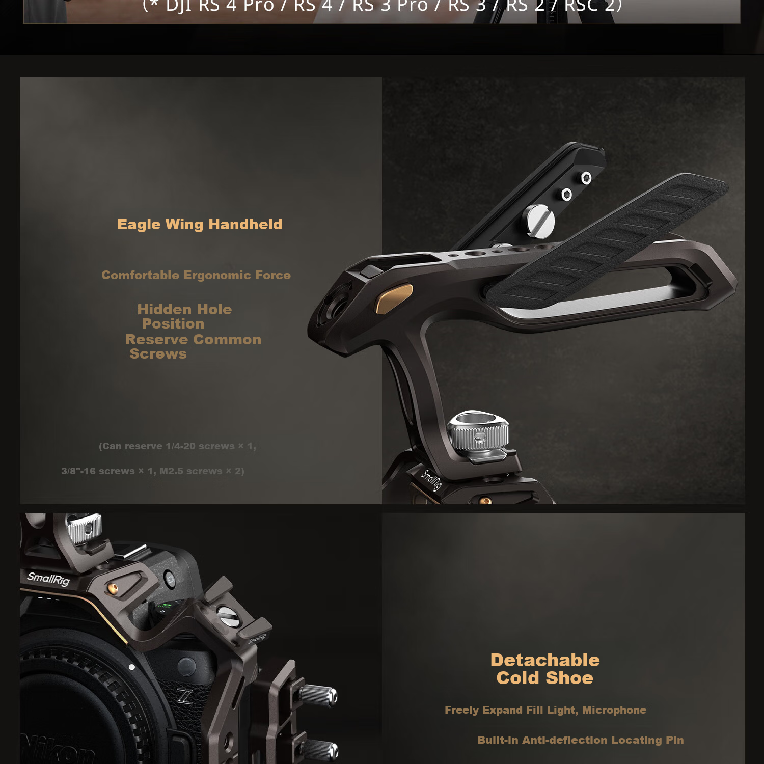 Комплект SmallRig 4523 для Nikon Z6 III, "Ночной филин", подходит для беззеркальных камер Nikon Z6 III, с ручным захватом, комплект аксессуаров для фото- и видеосъемки, L-пластина для камеры, клетка "Кролик"