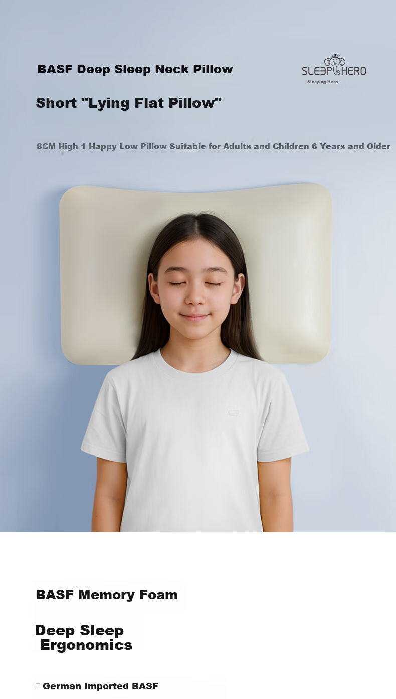 Подушка SleepHero Zero Pressure для глубокого сна с нулевым давлением для взрослых с проблемами шеи, детская подушка из пены с эффектом памяти 8 см