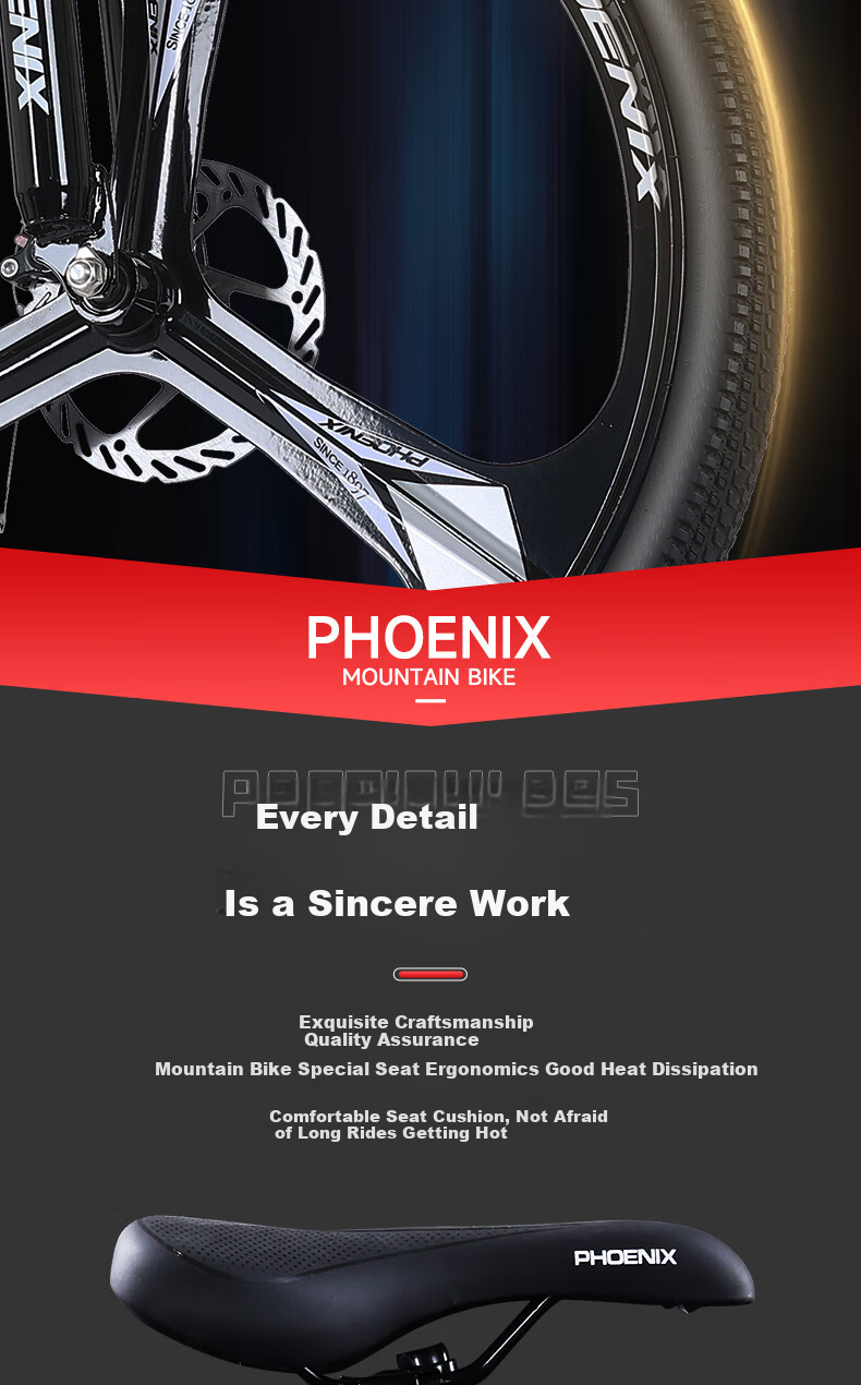 Phoenix Горный велосипед, складной, 26 дюймов, 27 скоростей, сине-белый