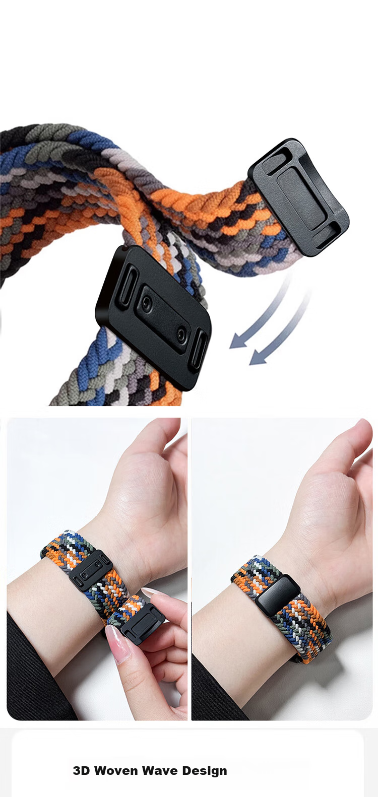 Ремешок MSSM для Apple Watch Series 11/10/9/SE3/Ultra3, нейлоновый, с магнитной застежкой, Космический серый, 38/40/41/42 мм