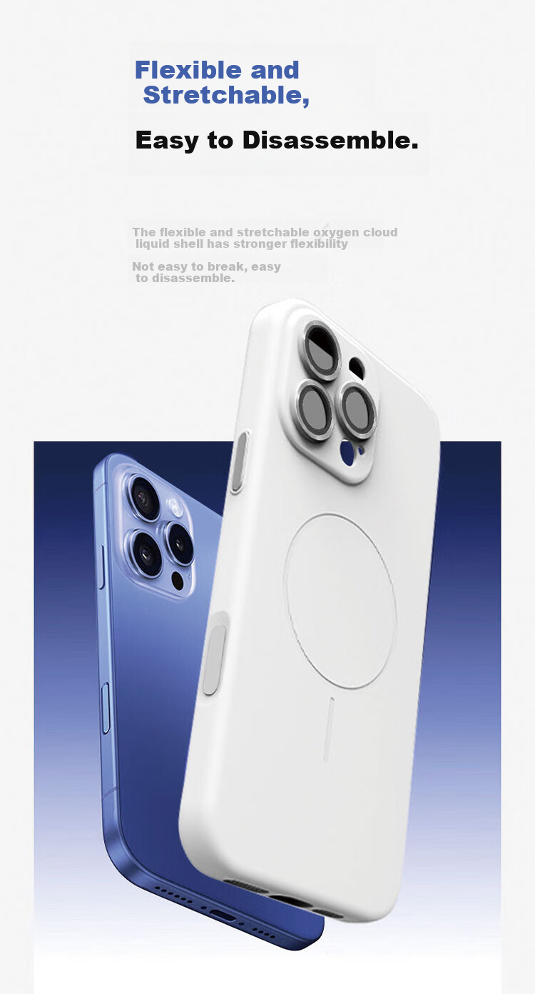 Магнитный чехол Xuanka с защитой камеры для Apple iPhone 15 Pro, противоударный из жидкого силикона с поддержкой MagSafe, титановый оригинальный цвет