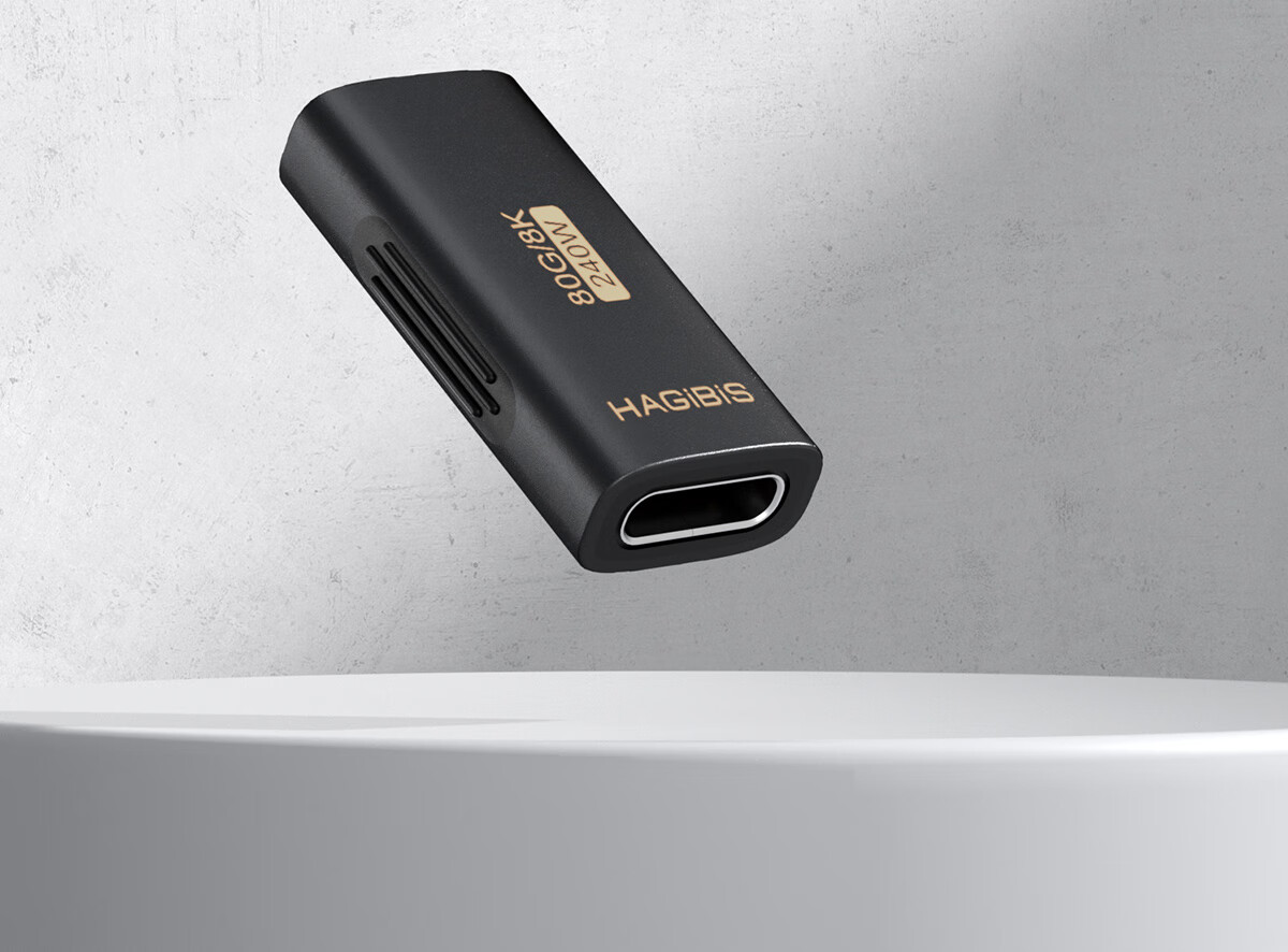 Адаптер Hagibis Type-C Female to Female USB4, удлинитель Thunderbolt 5, 40/80 Гбит/с, 100/240 Вт, 8K