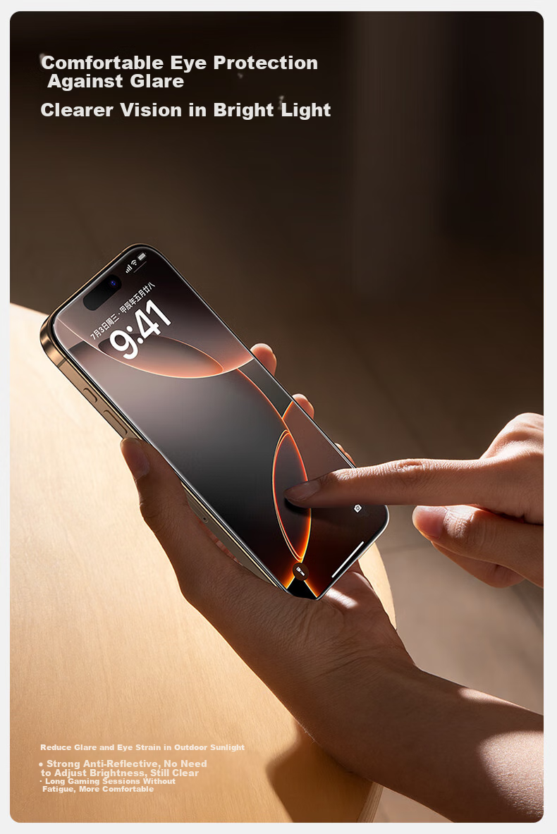 Защитное стекло SmartDevil для Apple iPhone 16 Pro Max, матовое, антибликовое, антиотпечатки, 2 шт.