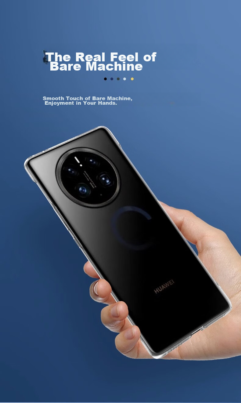 ZHIWEISHI Чехол для Huawei Mate 50 Pro, ультратонкий, прозрачный, без рамки, противоударный, дышащий, премиальный жесткий корпус для мужчин и женщин, защитный чехол для Mate 50 Pro