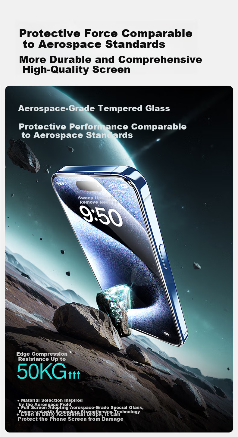 Защитное стекло SmartDevil для Apple iPhone 15 Pro, 3D горячее изгибание, ультратонкое 0.18 мм, полное покрытие, антипылевое, высокая четкость