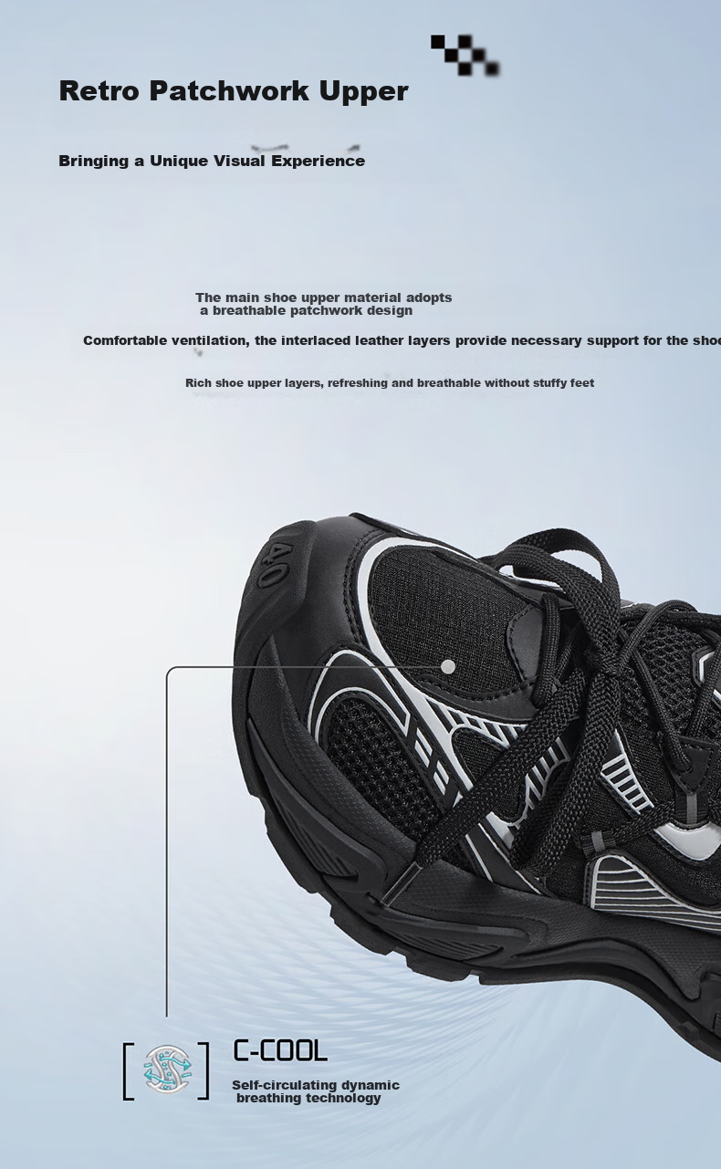 Мужские кроссовки CAMEL Galaxy Sports, дышащие, на толстой подошве, увеличивающие рост, повседневные, модель X15B30L4037, черно-белые, размер 42