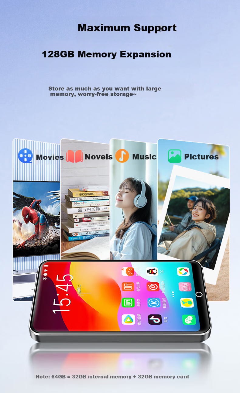 MP3/MP4 плеер FAMUE BF12, 64 ГБ, HD запись, Bluetooth, обучение английскому