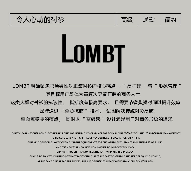 LOMBT Мужская рубашка с длинным рукавом, универсальная модная приталенная деловая повседневная рубашка LW18, белая, размер 41