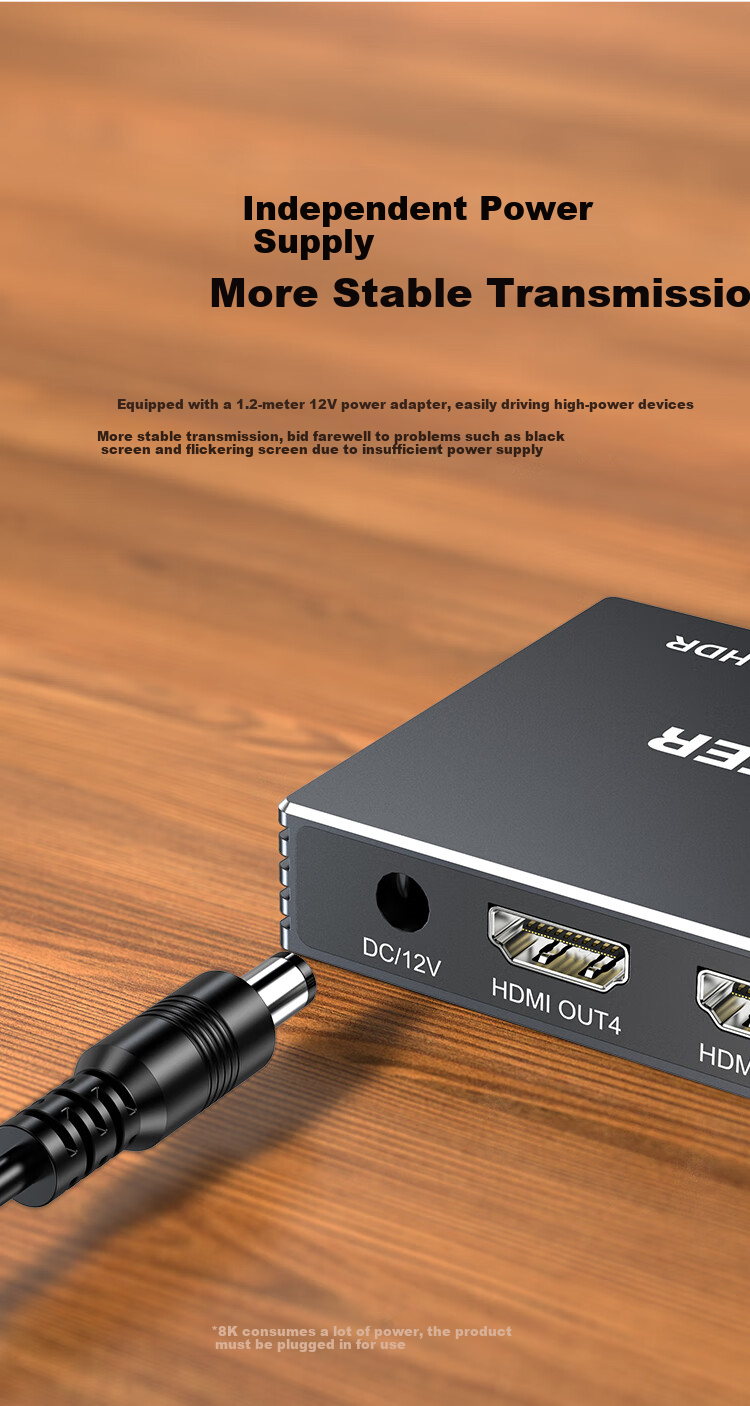 HDMI сплиттер 1x4 8K
