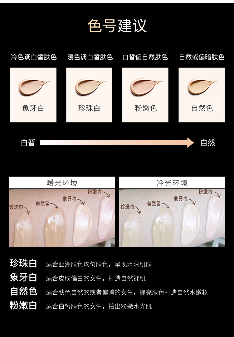 蜜丝佛陀（MAXFACTOR）奇幻水漾气垫遮瑕防晒隔离bb霜象牙白20g滤出瑕疵水润光彩