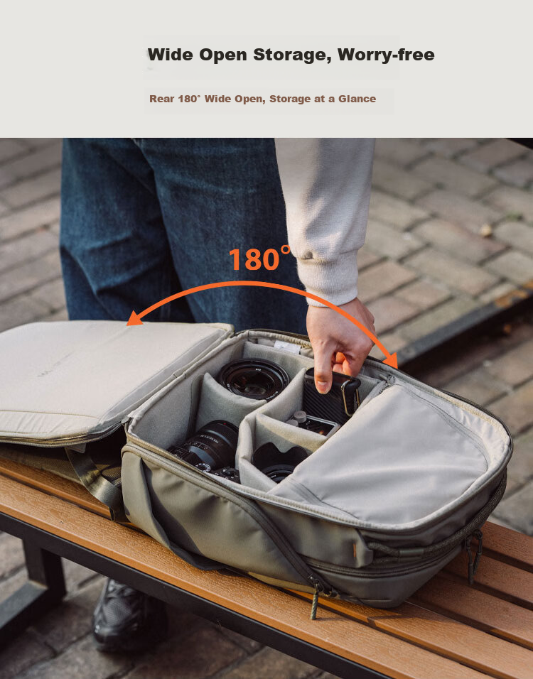 Рюкзак для фототехники PGYTECH OneGo Lite, 16 л, кремово-белый, водостойкий, для DSLR и беззеркальных камер, ноутбука