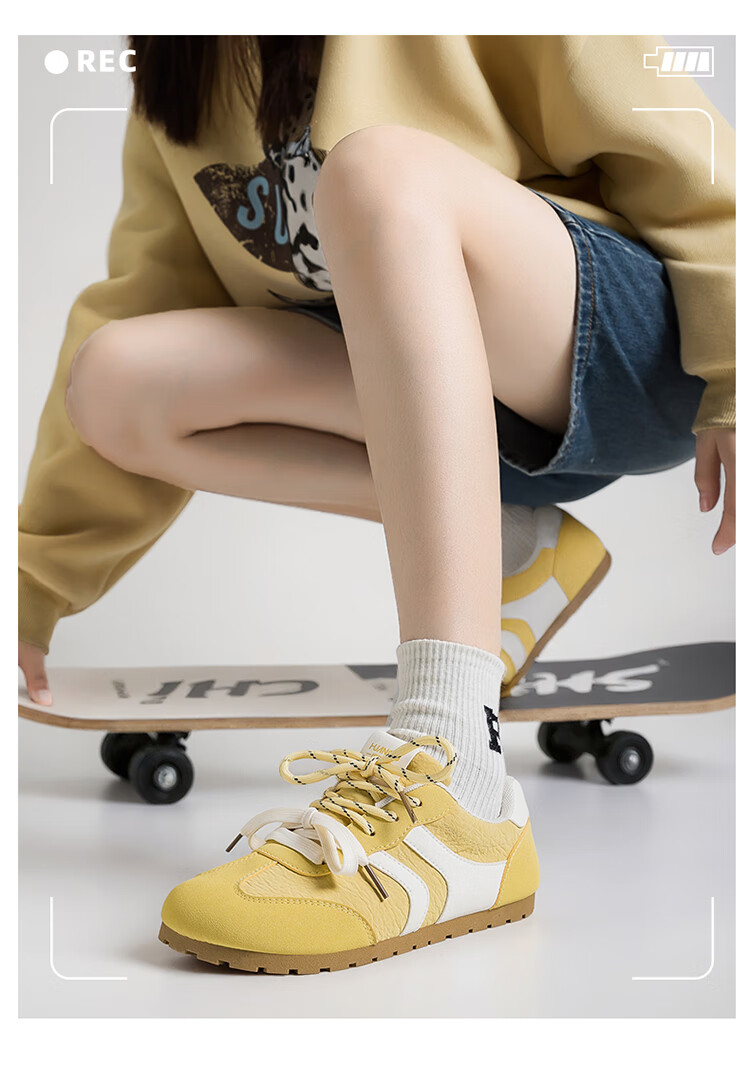 Кроссовки HUANQIU, женские, черные, модель 2025 Autumn Popular Niche Original Casual Shoes, Versatile, размер 38