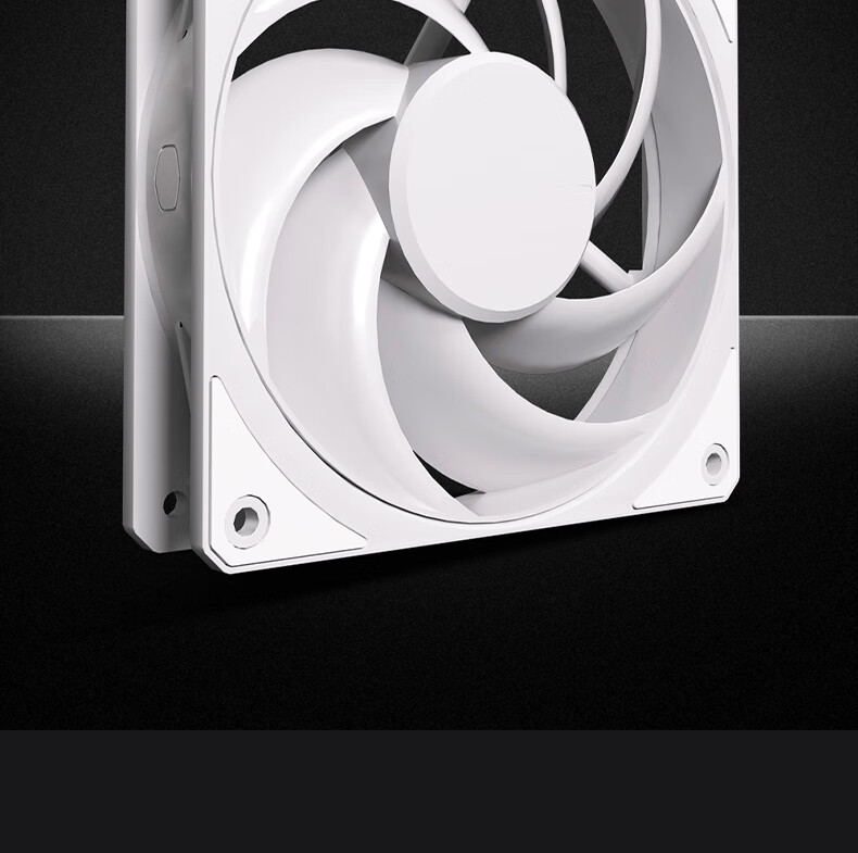 Вентилятор для корпуса CoolerMaster Mobius 120 White Edition, 120 мм, LDB подшипник, белый