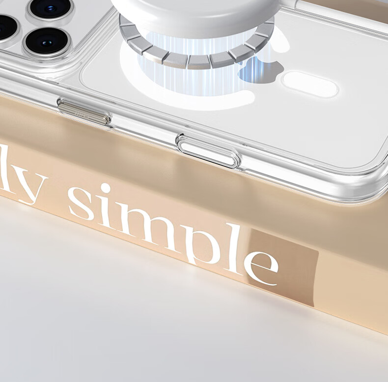 Чехол Lanxingxiansheng для Apple iPhone 17 Pro, с AI-кнопками, магнитный, противоударный, прозрачный