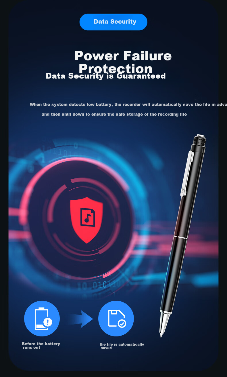 Aigo Smart AI Диктофон R8833, 64GB, запись голоса, портативный, MP3, черный