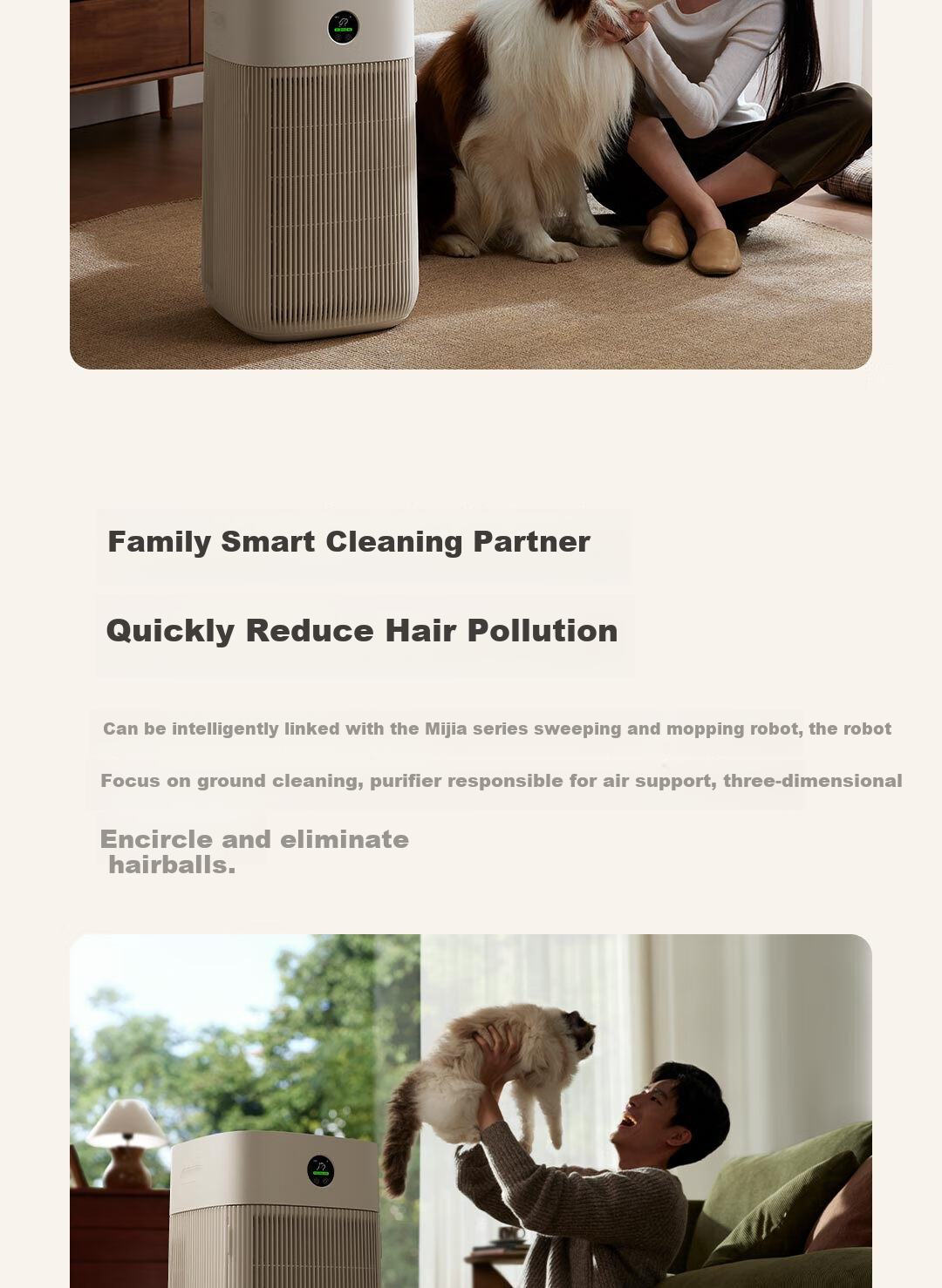 Очиститель воздуха Xiaomi Mijia Pet Air Purifier для удаления шерсти, запахов и аллергенов