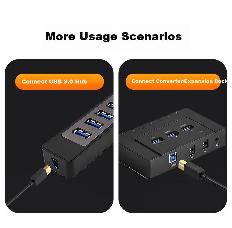 Кабель USB Type-C на USB-B