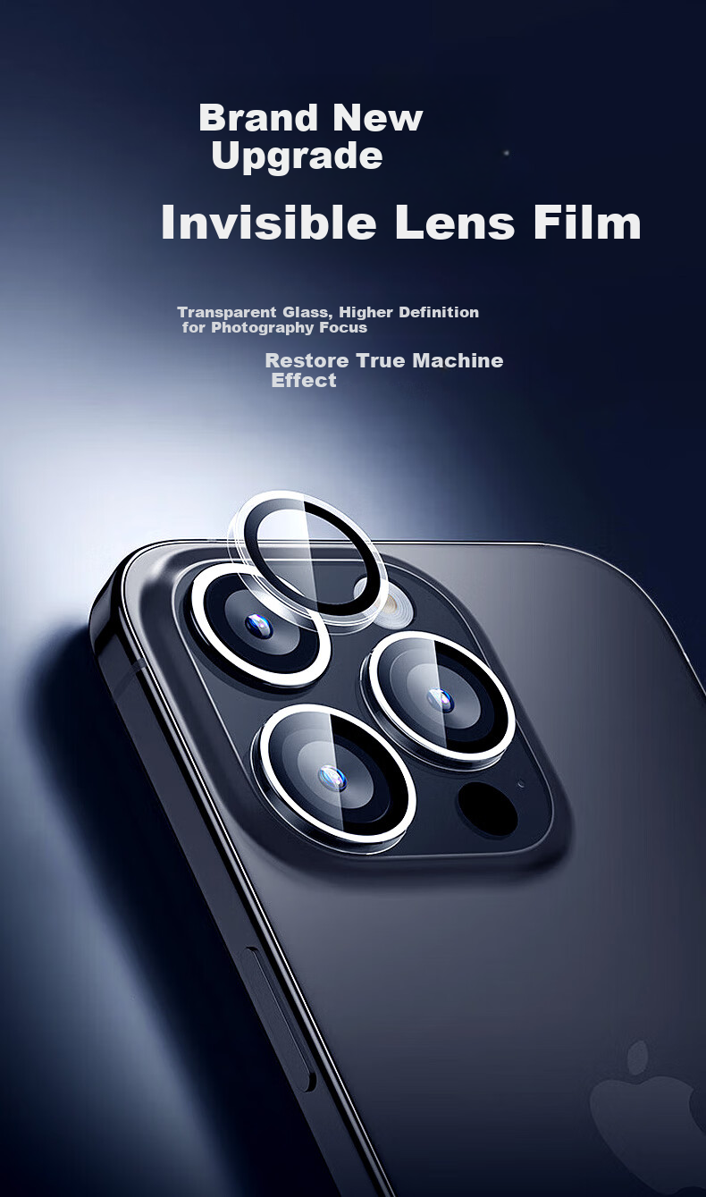 Защитная пленка для камеры Smorss для iPhone 15 Pro Max, закаленное стекло, высокая четкость, защита от царапин, 2 комплекта