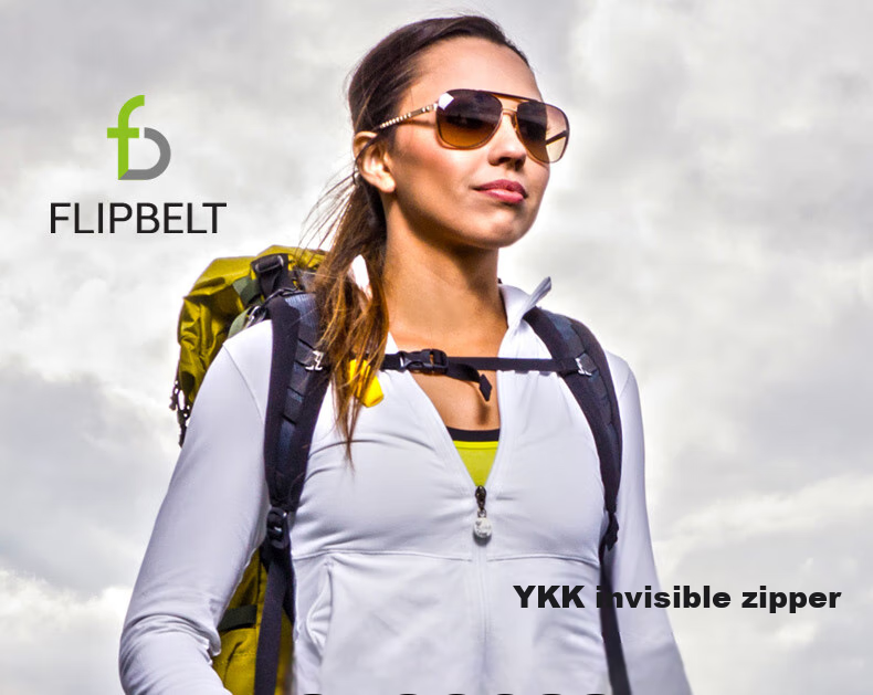 Поясная сумка Flipbelt Zipped Waist Pack, для спорта, бега, туризма, марафона, велоспорта, размер XL, звездный серый