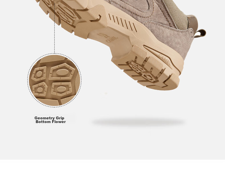 Кроссовки мужские CAMEL Retro Outdoor Hiking Workwear Casual Low-Top Shoes, G13A342170, Хаки, Размер 38