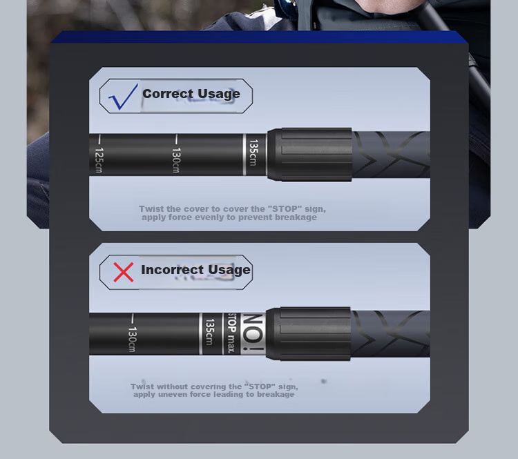 Треккинговые палки SupFire Outdoor Hiking Pole, алюминиевый сплав, телескопические, для детей и пожилых, легкие, с амортизацией, для походов и альпинизма