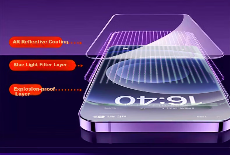 Защитное стекло Baozou для iPhone 12/12 Pro, противоударное, антибликовое, HD Full Coverage
