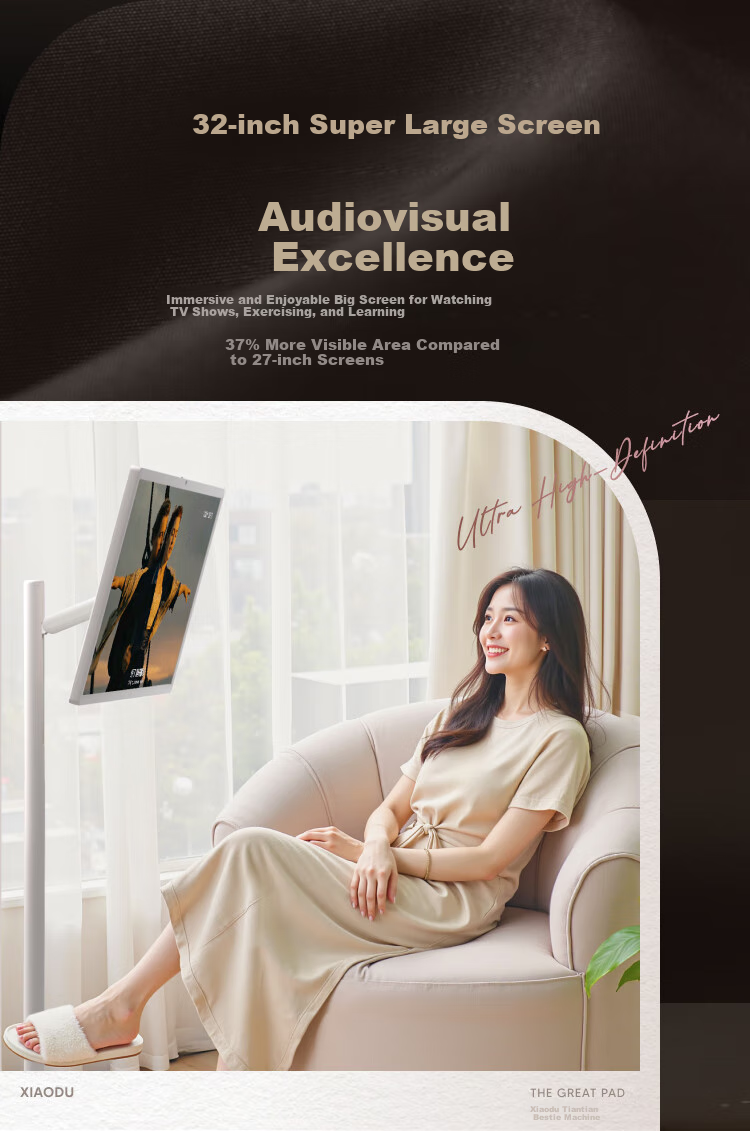 Планшет Tiantian Guomi Ji Pro4K Max Version (8+256GB), AI мобильный планшет для ТВ, дисплей и динамик, для просмотра шоу, фитнеса, караоке, подарок на Новый год